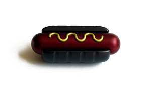 Hotdog Magnetic Haptic Fidget Slider, Black/Red