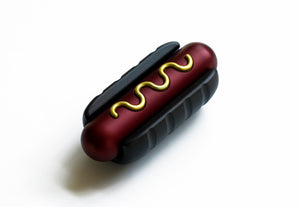 Hotdog Magnetic Haptic Fidget Slider, Black/Red